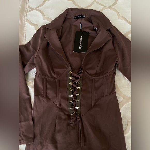 BROWN CORSET DRESS - BNWT - Picture 2 of 4